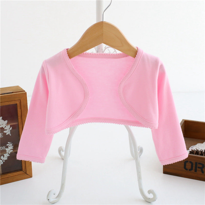 High Quality 100% Cotton Girls Pink Cardigan