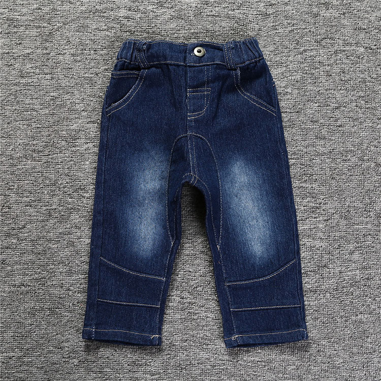 Baby Boy Formal Outfit Cotton Warm Long Sleeve Blue Top+Bow Blue Denim
