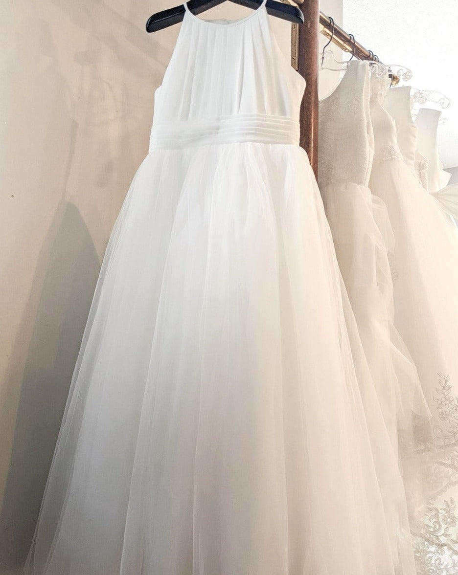 Ivory Flower Girl Dress - Floor Length