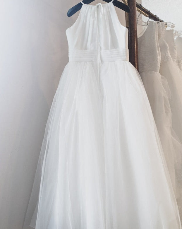 Ivory Flower Girl Dress - Floor Length
