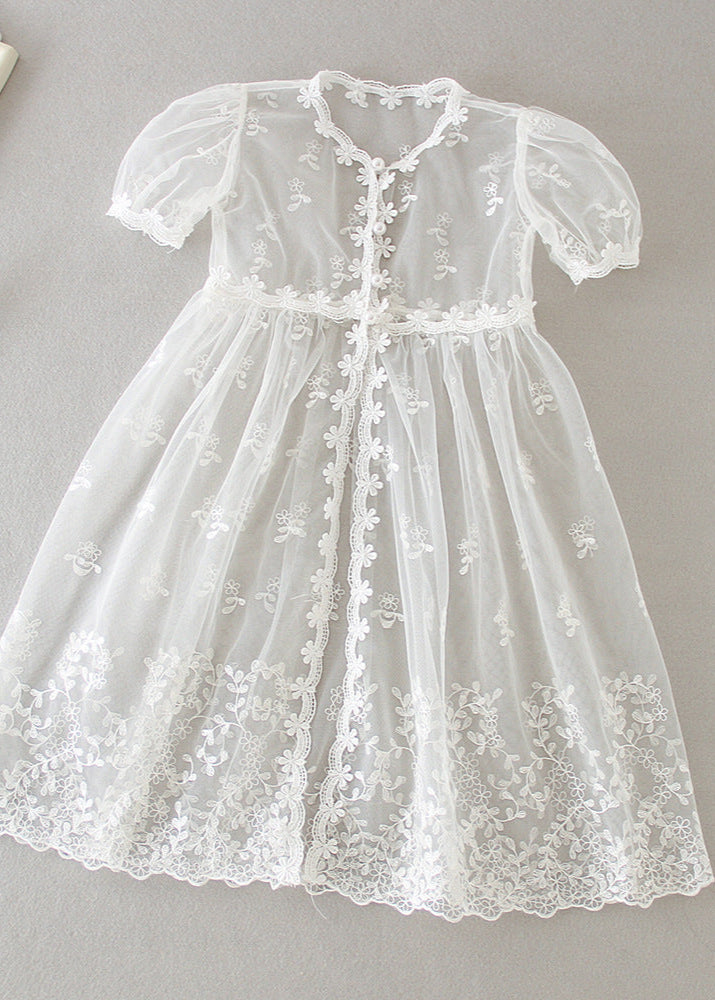 Baby Girl Christening Gown With Coat