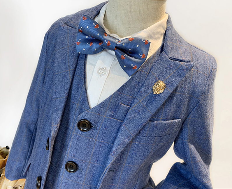 Boys Wedding Suits With Waistcoat Blazer Pants 3Pcs Set