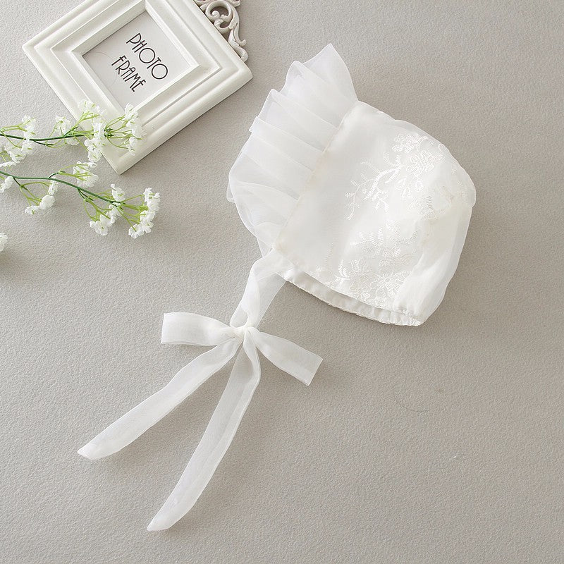 Baby Girl Christening Gown With Coat - Pure White