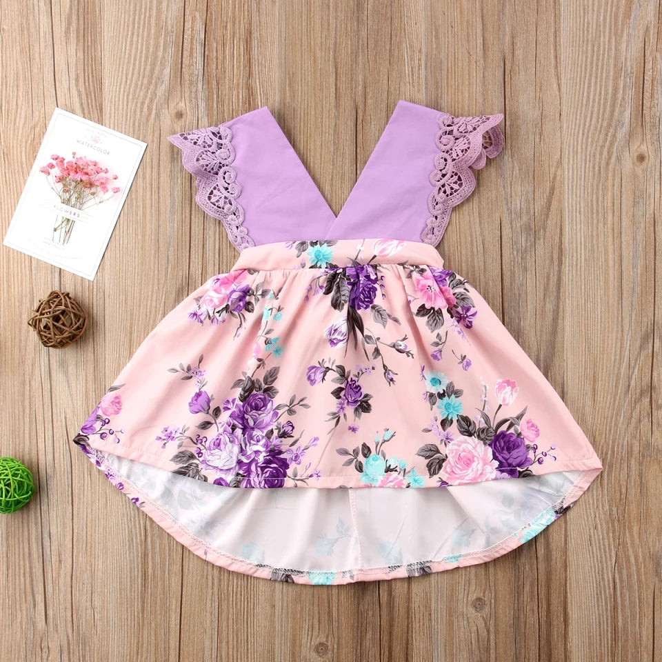 Lace Purple Dress with Headband
