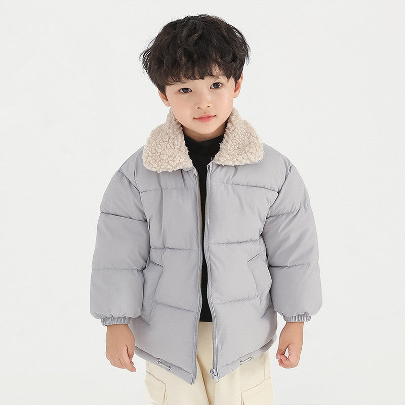 Grey Winter Warm Puffer Jacket
