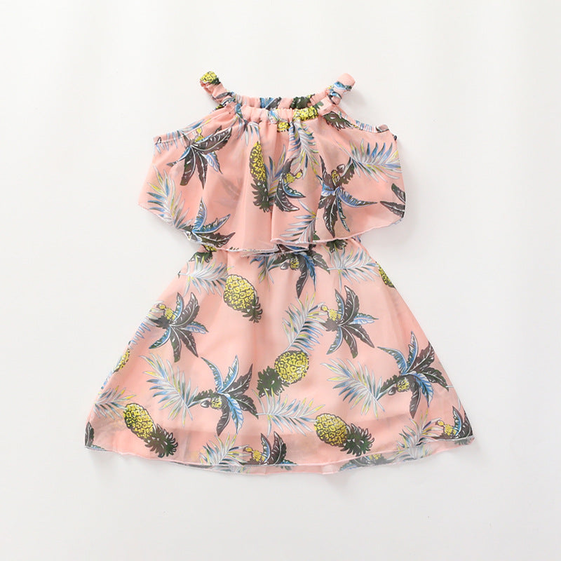 Girls Summer Drop Sleeve Dress