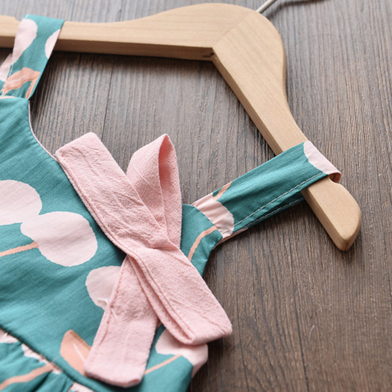 Cotton Girl Green Top Shorts 2pcs Set
