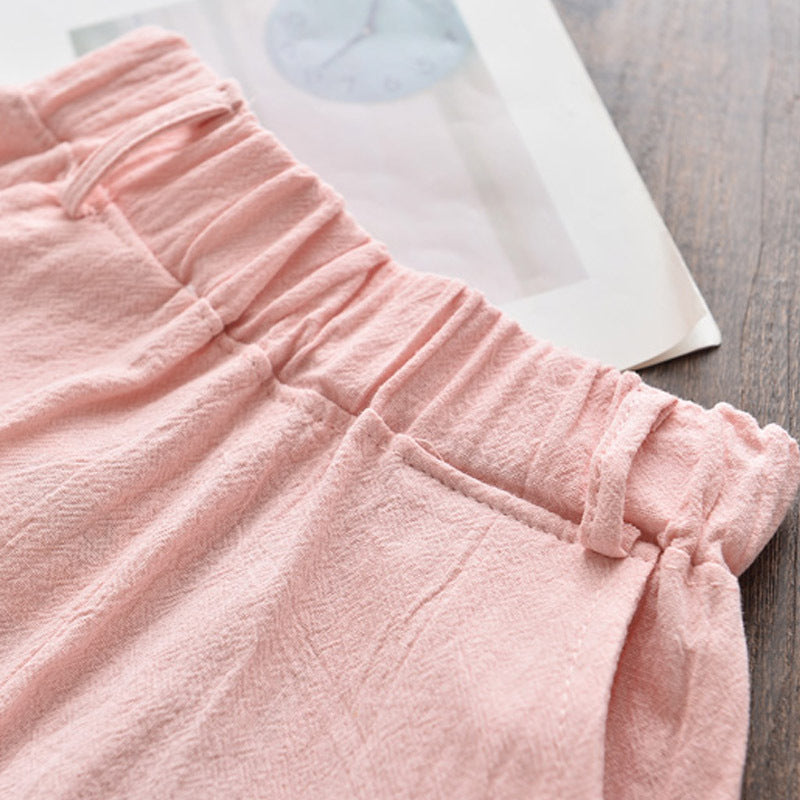 Cotton Girl Green Top Shorts 2pcs Set