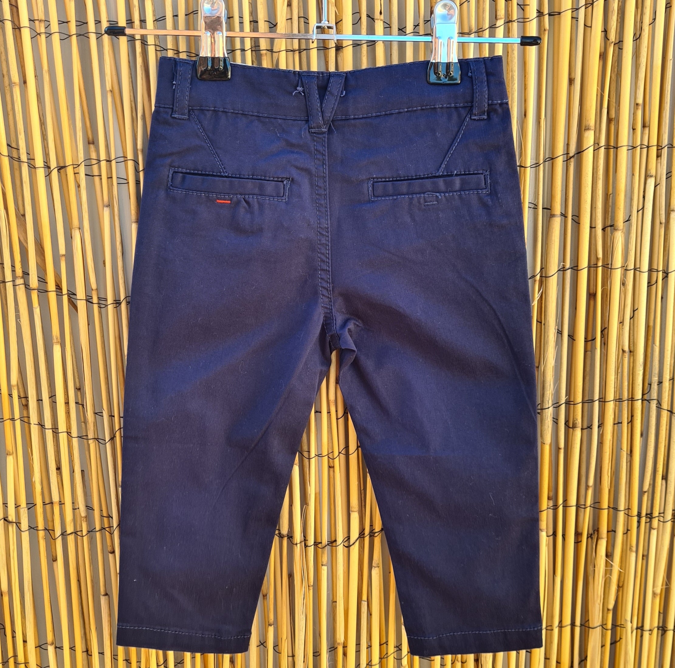 Boys Chino Navy Pant With Adjustable Waist