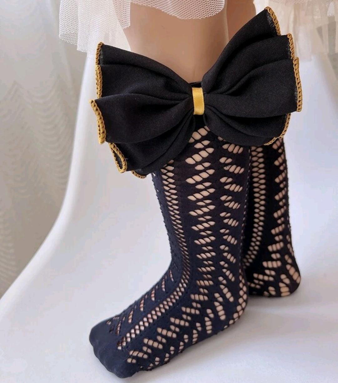 Baby Girl High Knee Socks Black