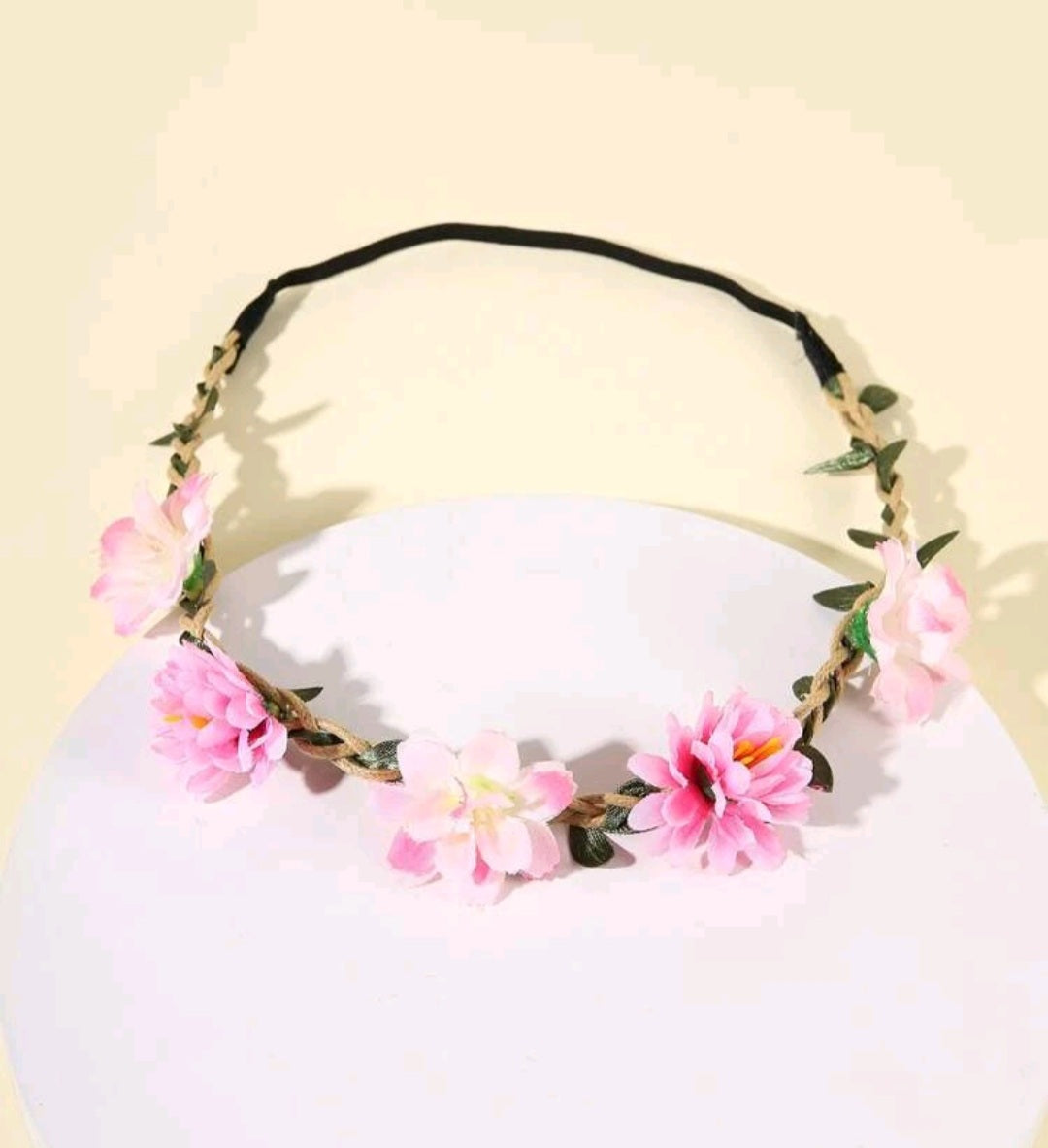 Pink Flowers Headpiece