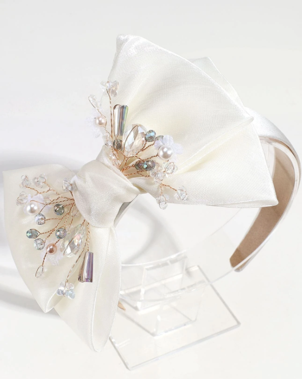 Ivory Bow Headband