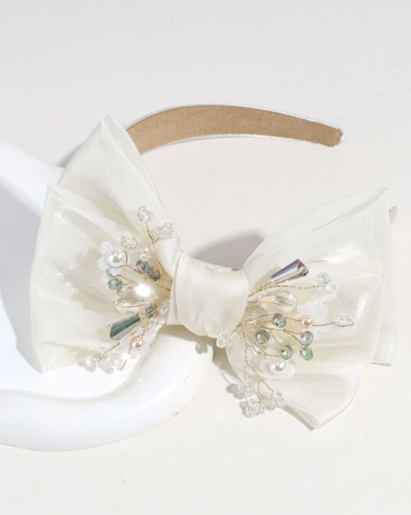 Ivory Bow Headband