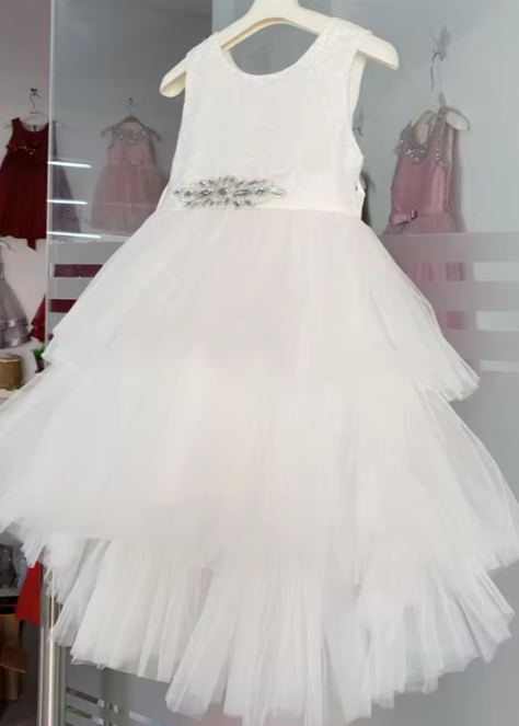 High Low Dress With Sash Belt