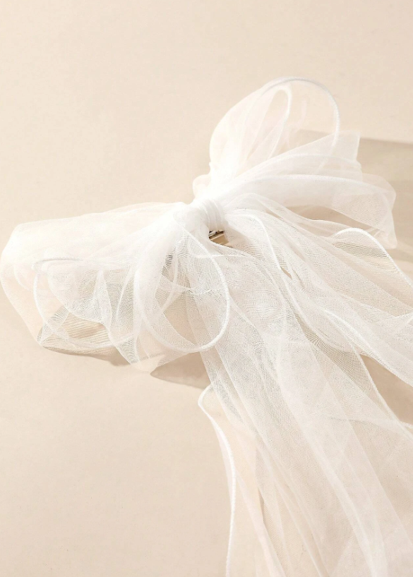 Girls Big Hair Bow - Long Tail Bow