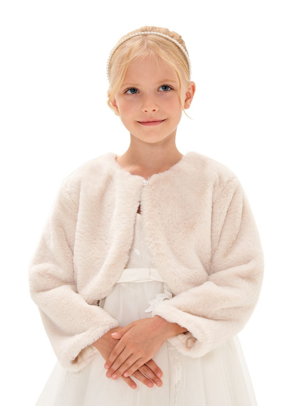 Girls Formal Coat - Beige Coat