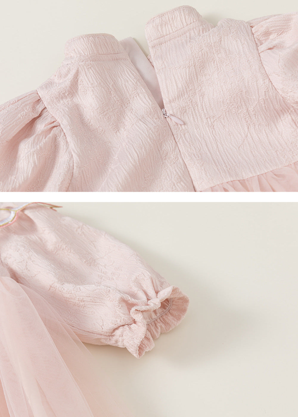Little Girl Full Sleeve Peach Dress