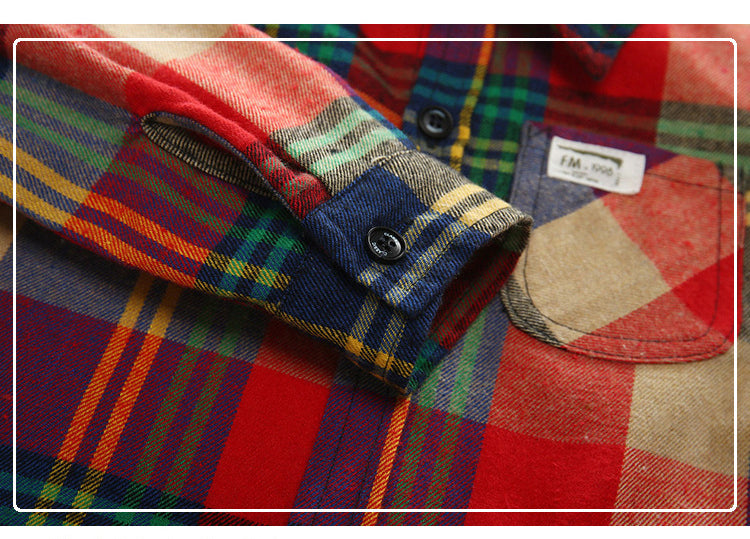 Boys Soft Cotton Long Sleeve Checked Shirt
