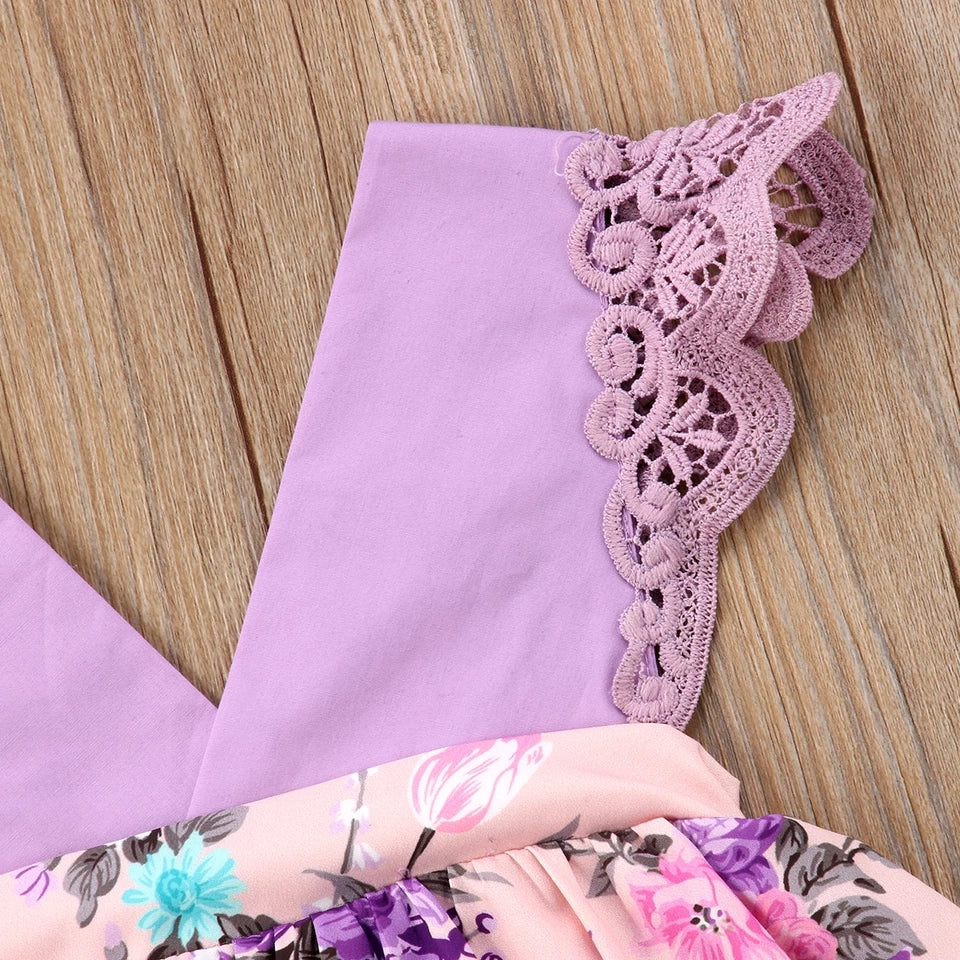 Lace Purple Dress with Headband