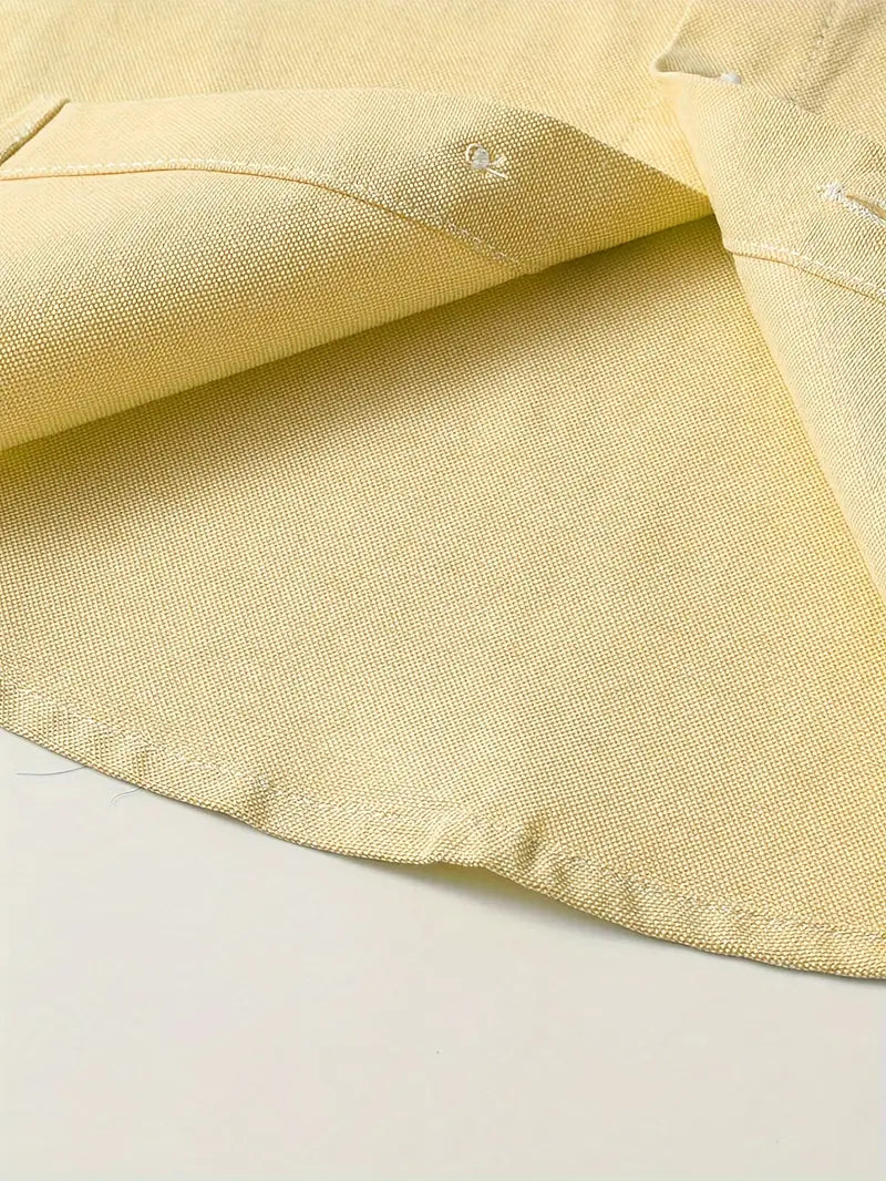 Boys Cotton Blend Yellow Shirt