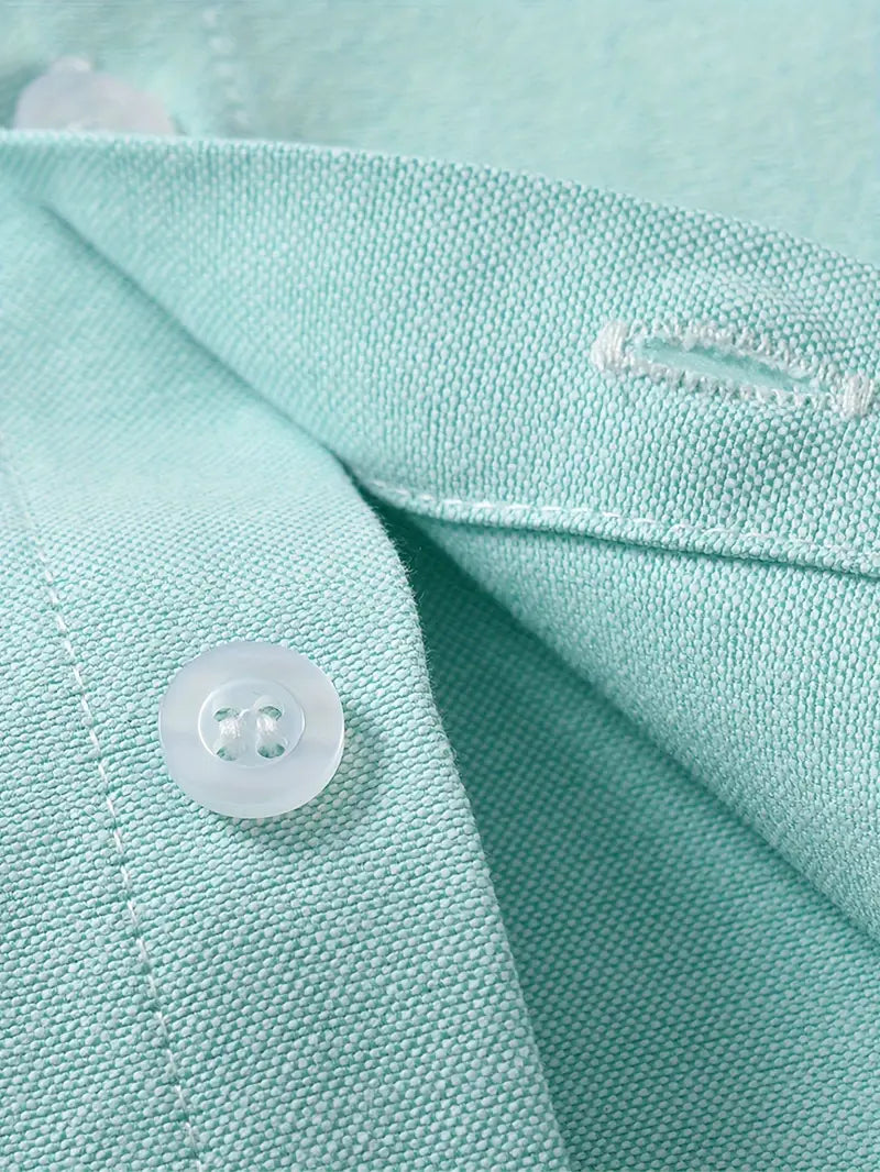 Boys Cotton Blend Green Shirt