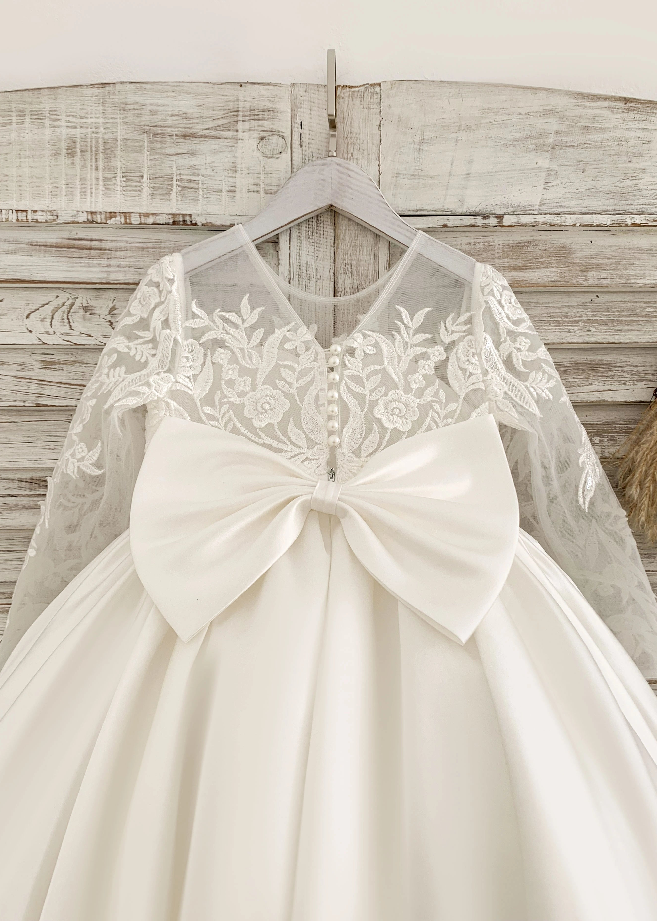 Pageant Gown Made To Order - Luxury Handmade Full Sleeve Satin Gown