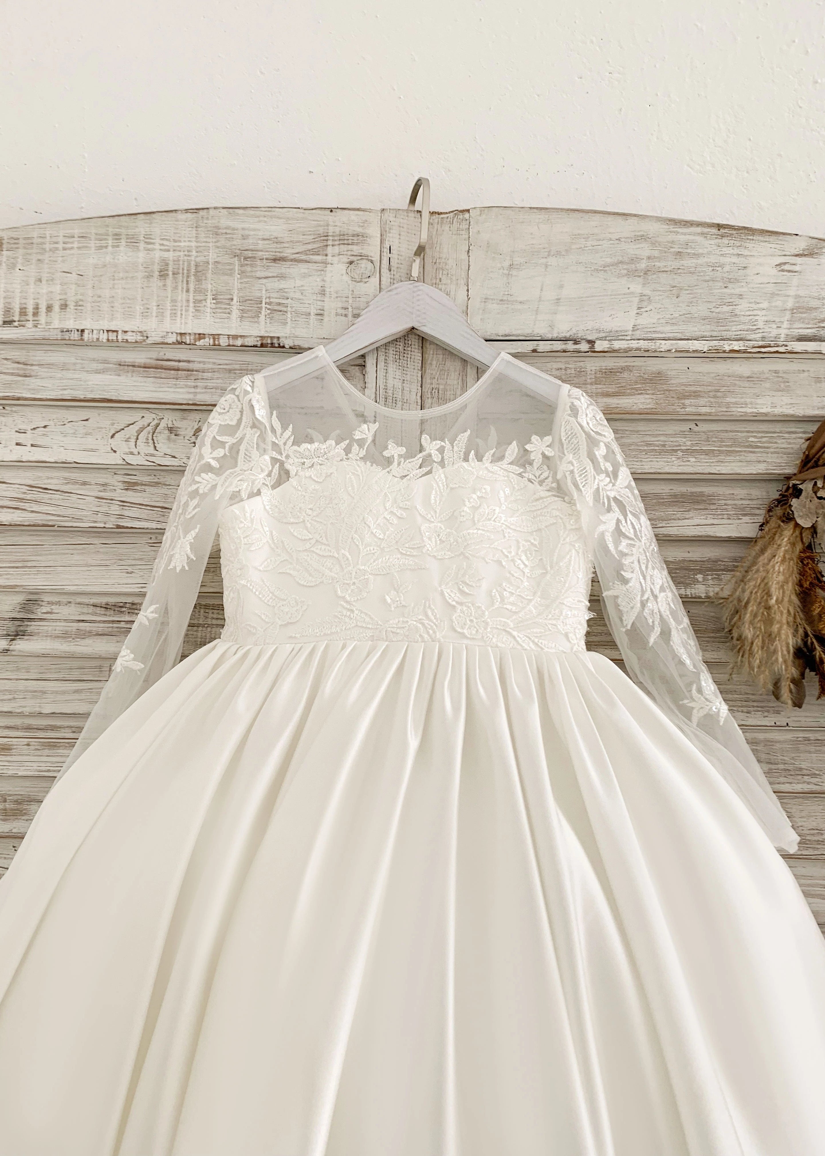 Pageant Gown Made To Order - Luxury Handmade Full Sleeve Satin Gown