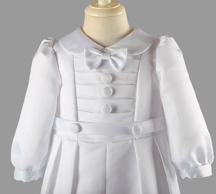 Baby Boy Baptism Romper
