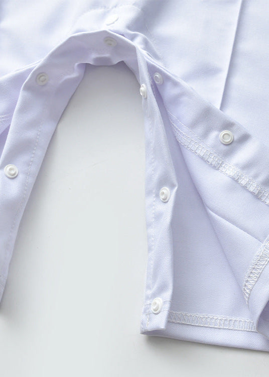 Baby Boy Baptism White Suit with Hat