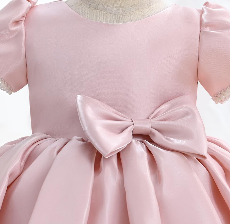 Baby Girl Soft Shiny Dress With Headband