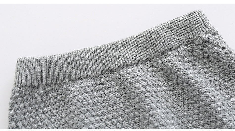 Baby Warm Knit Grey 2piece Set