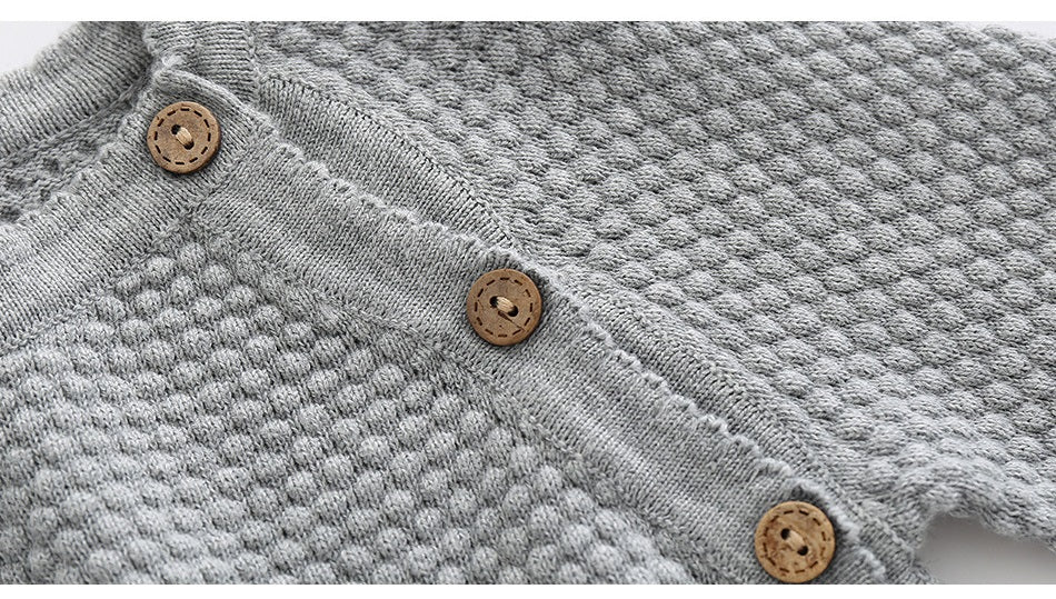 Baby Warm Knit Grey 2piece Set