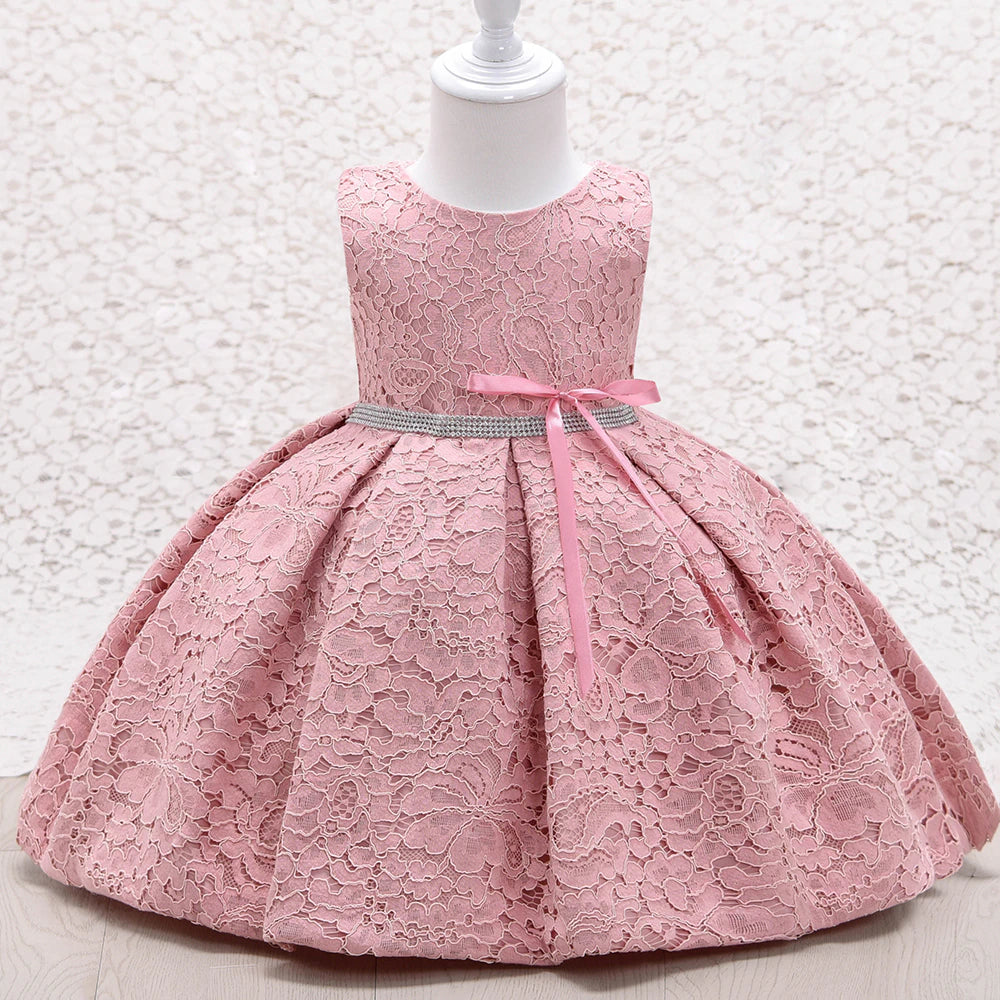 Baby Girl Lace Dress - Pink