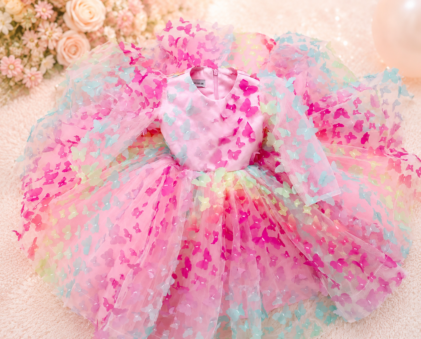 Baby Girl Dress First Birthday- Long Sleeves