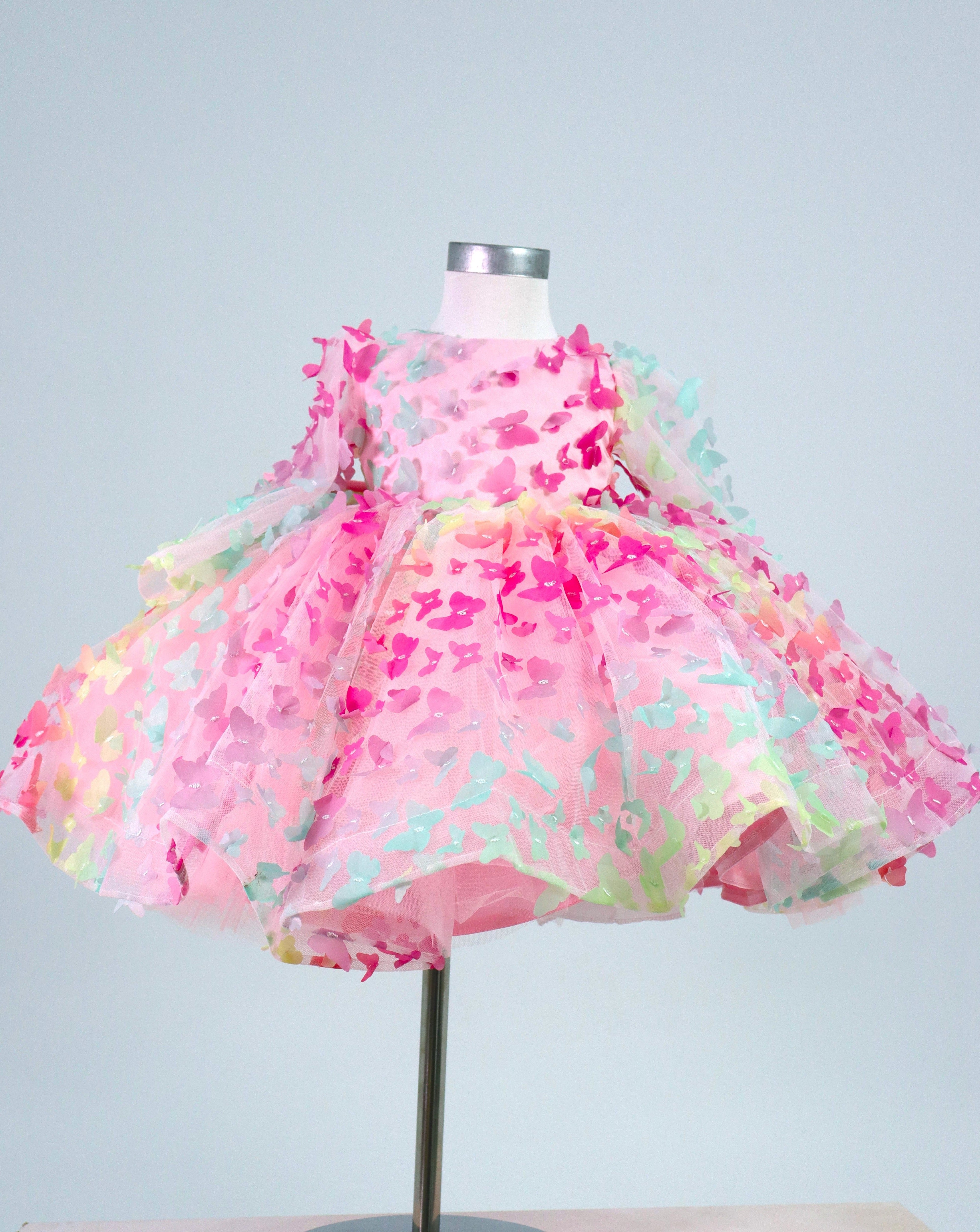 Baby Girl Dress First Birthday- Long Sleeves