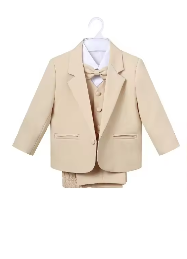 Baby Boy Beige Suit 5pcs Set