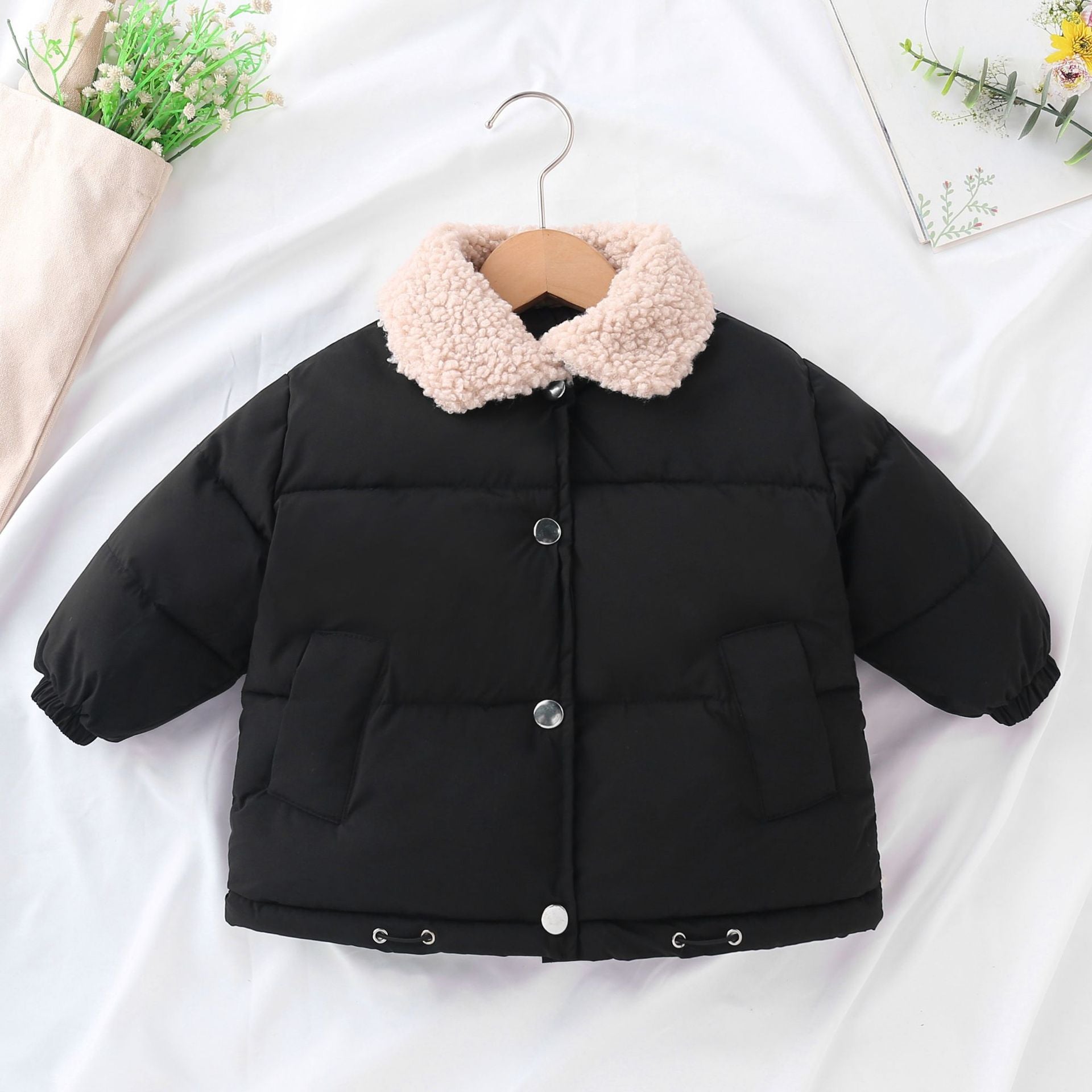Black Winter Warm Puffer Jacket