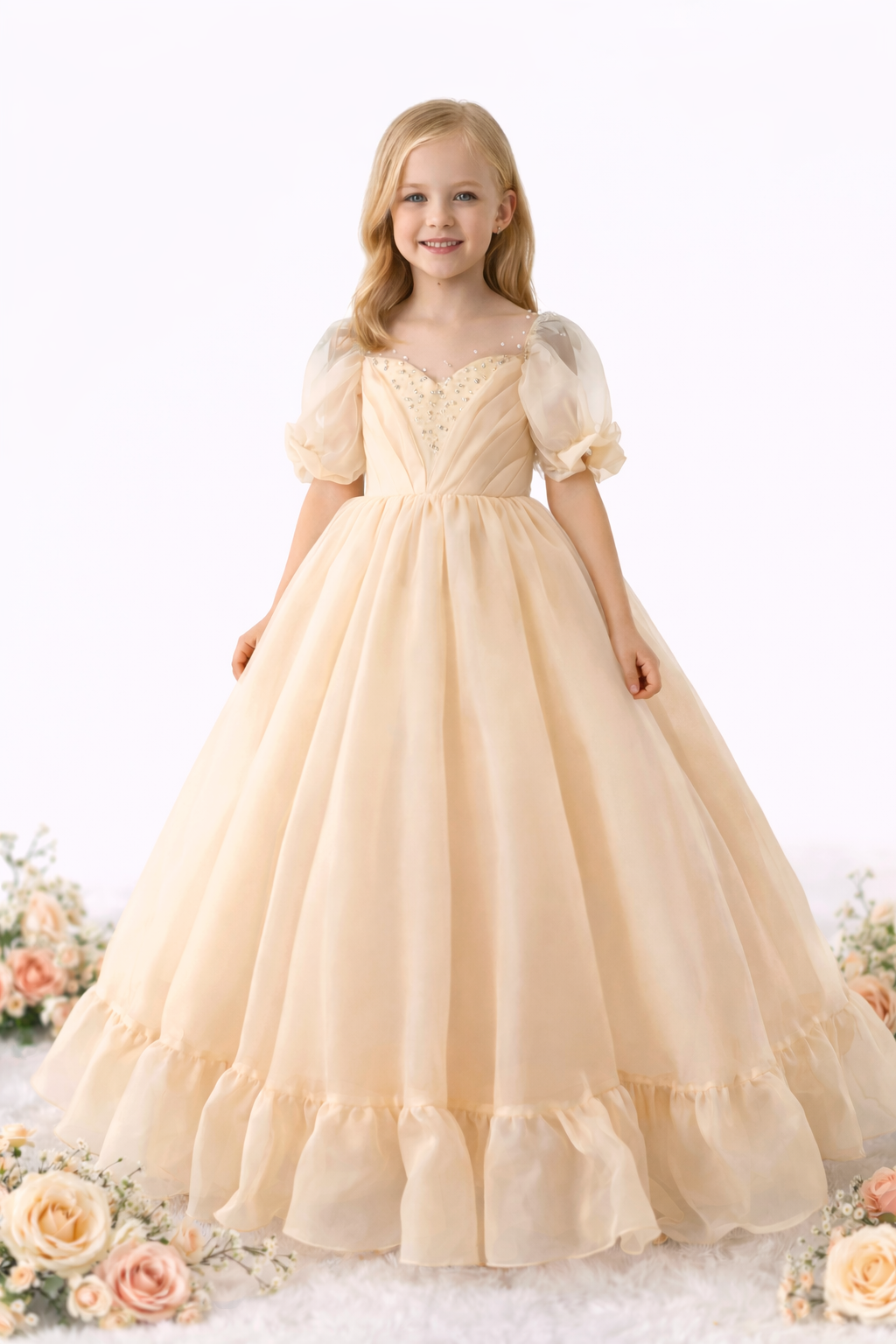 Flower Girl Ball Gown - Organza Dress