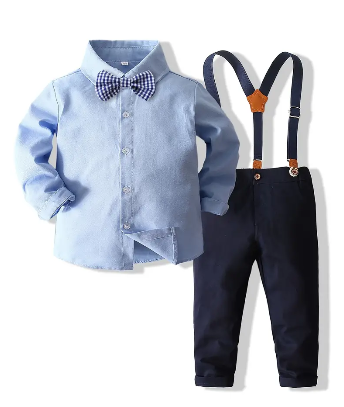 Little Boys Party Wear Blue Outfit