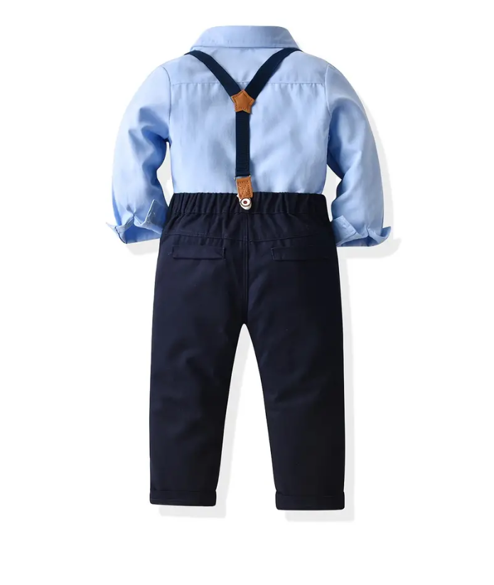 Little Boys Party Wear Blue Outfit