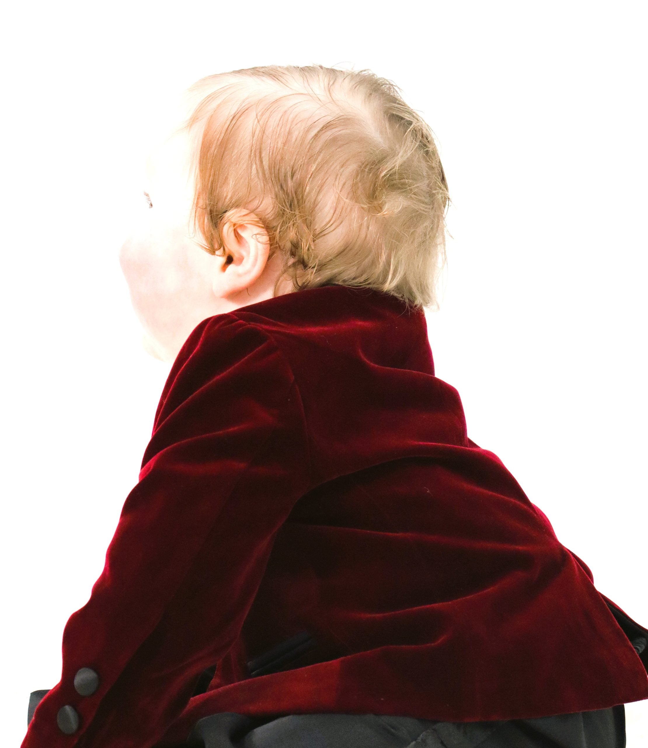 Little Boys Velvet Blazer Maroon