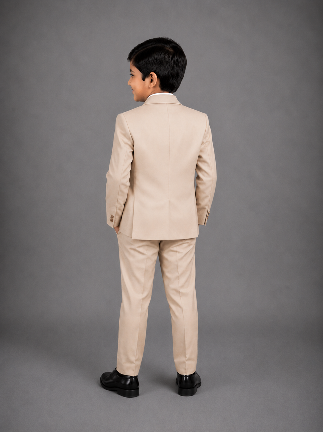Boys Beige Suit 5pcs Set
