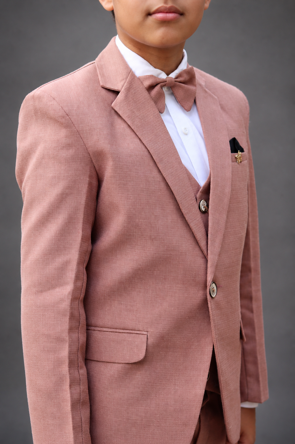 Boys Formal Suit Set -Dusty Pink Suit