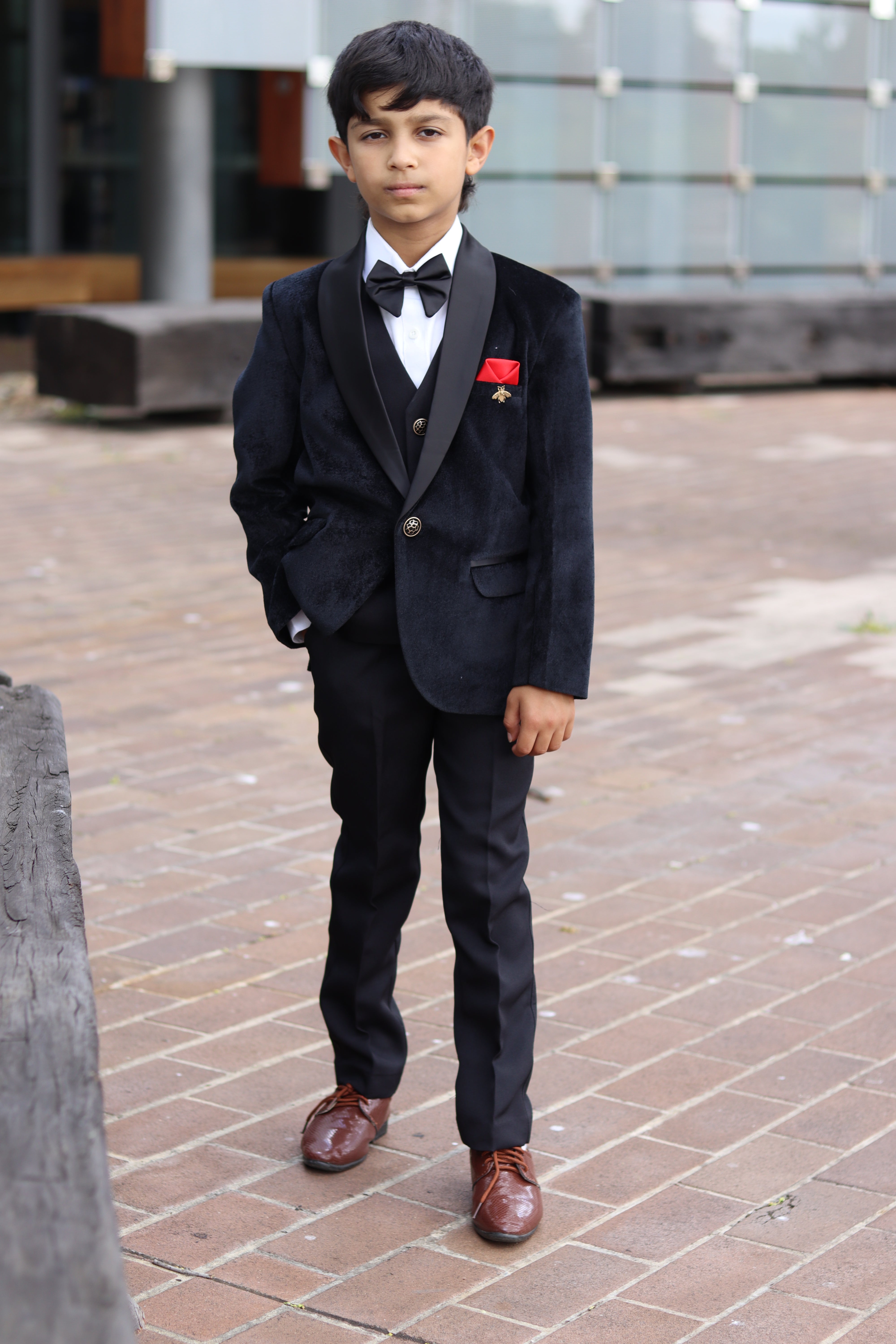 Boys Black Tux - Page Boy Suit 02
