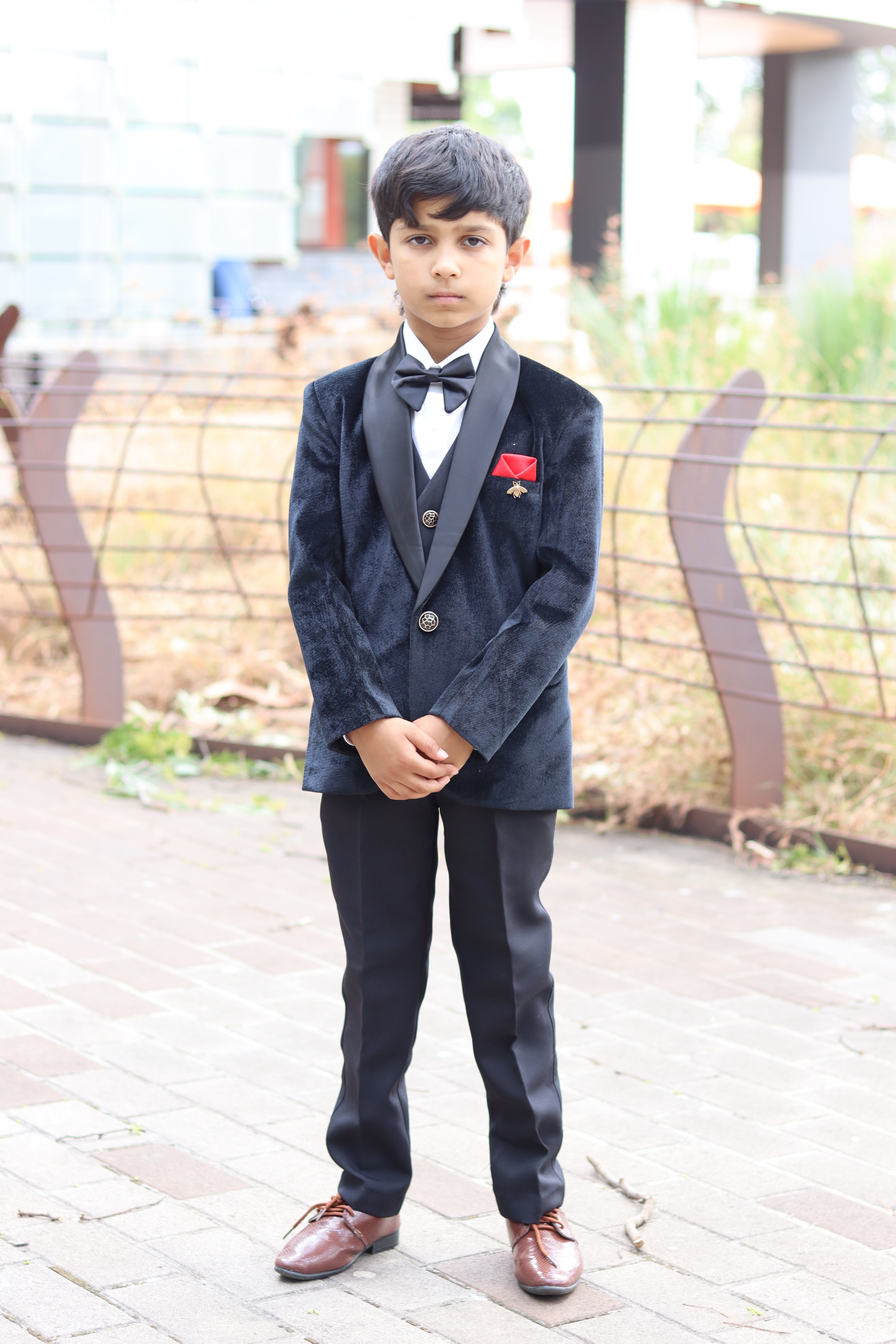 Boys Black Tux - Page Boy Suit 03