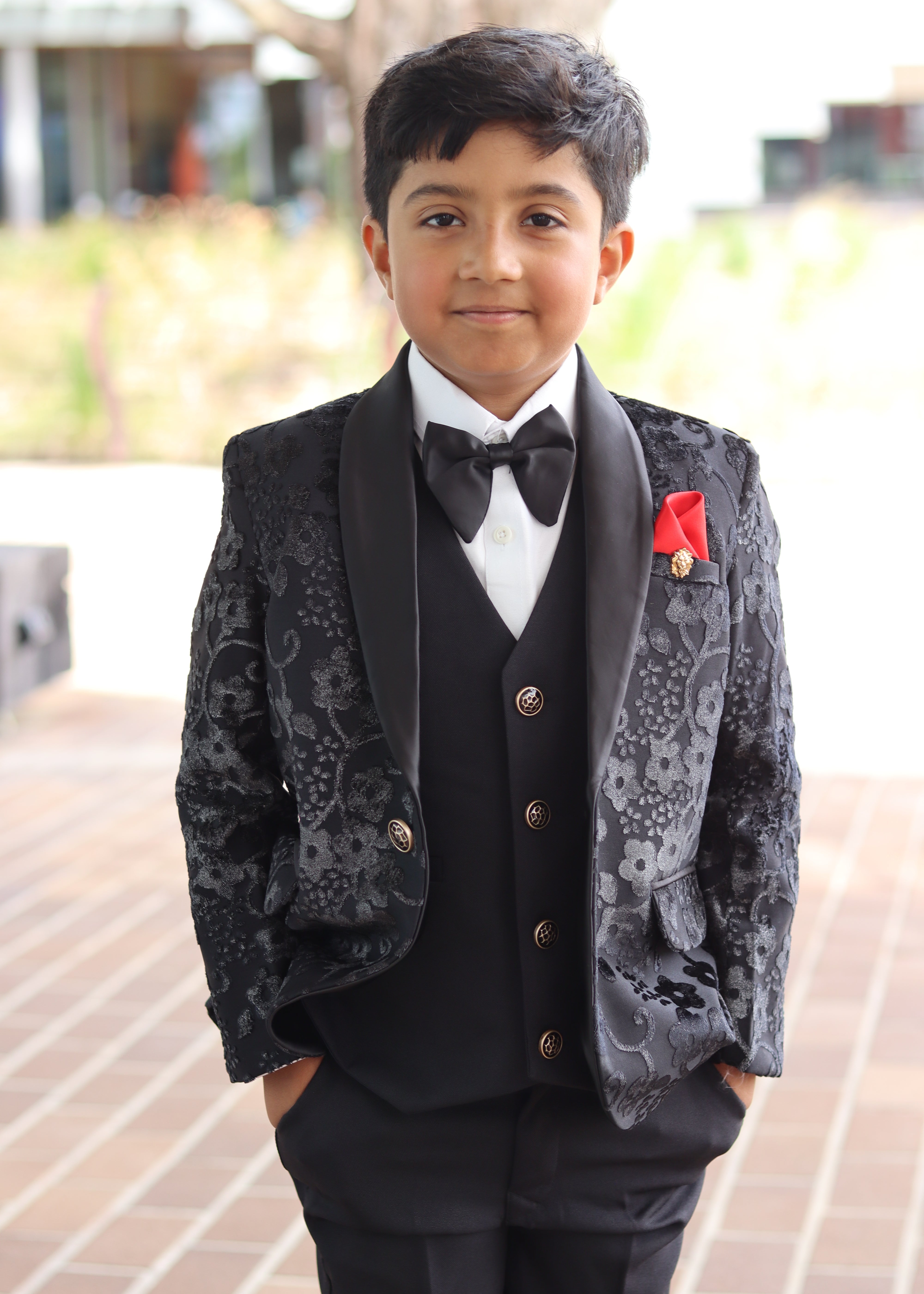 Boys Black Tuxedo - wedding Suit