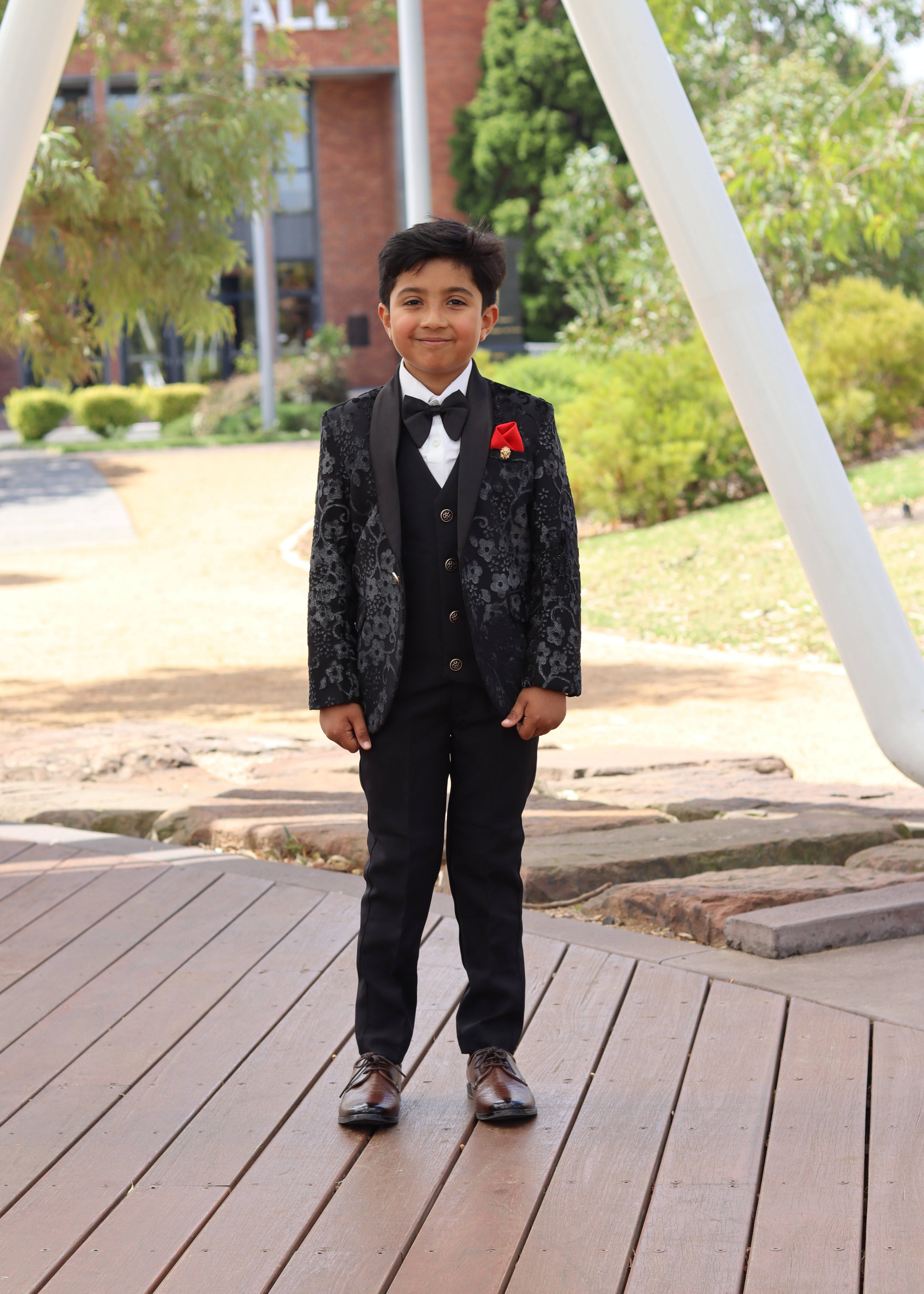 Boys Black Tuxedo - wedding Suit1
