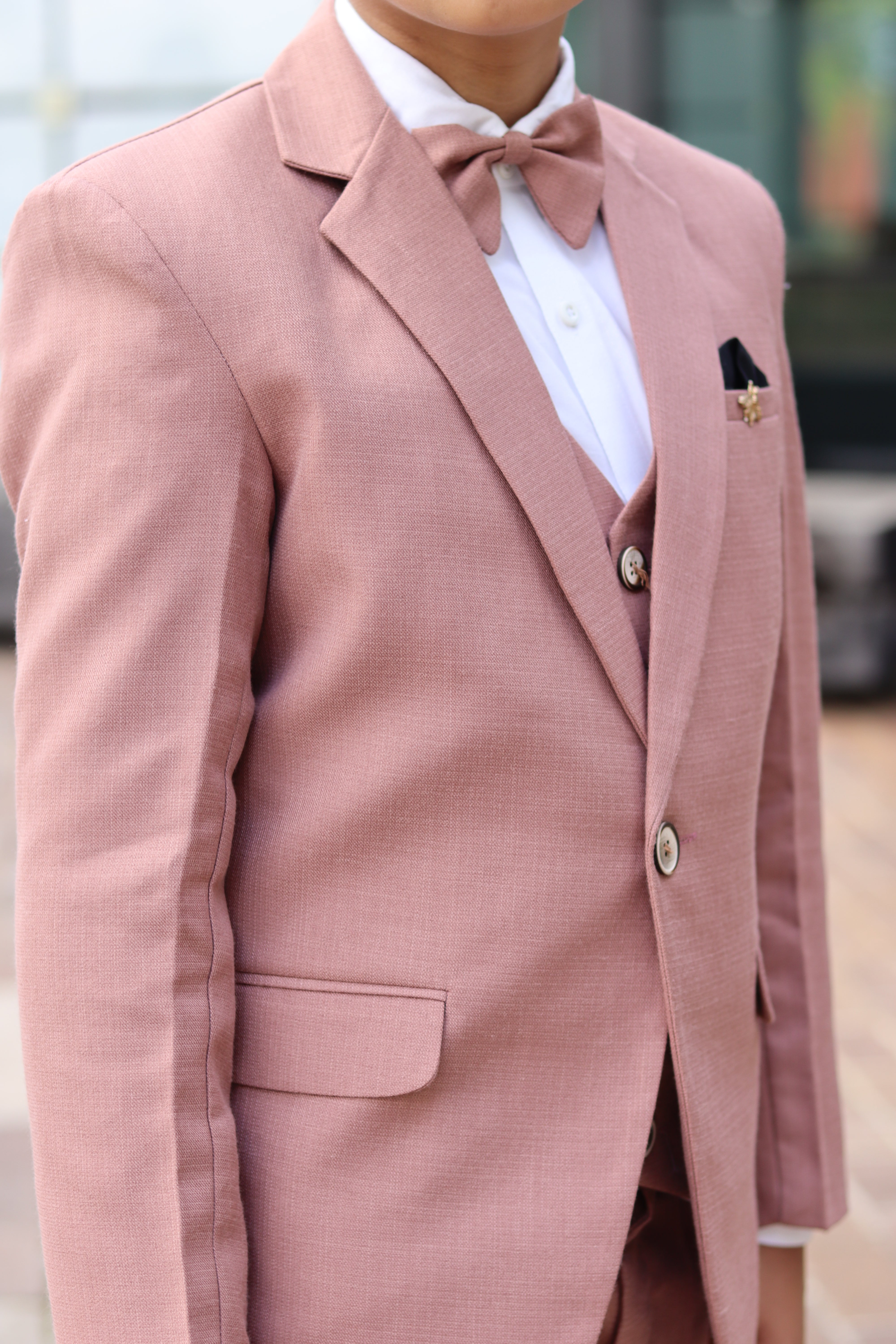 Boys formal suit Set - Dusty pink suit 01