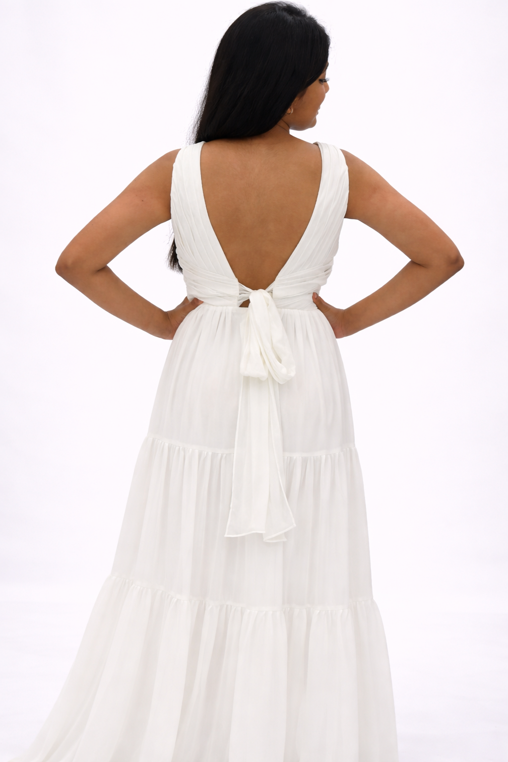 Chiffon Dress - White Dress