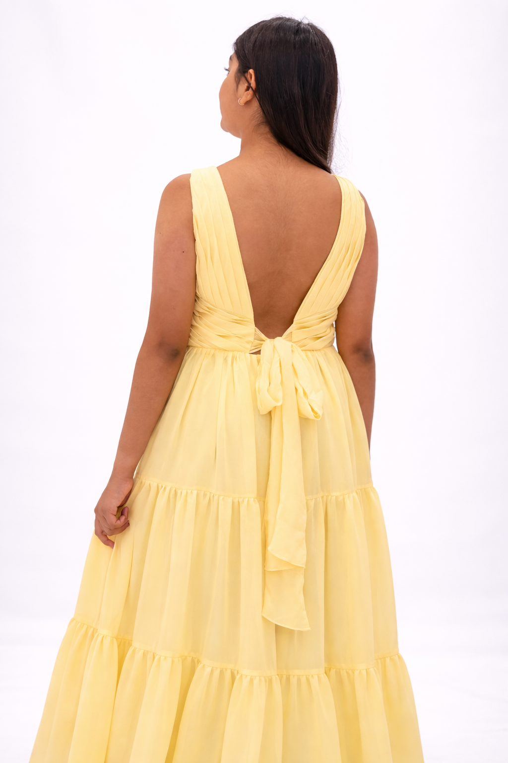 Saira Chiffon Dress Yellow - Junior Dress
